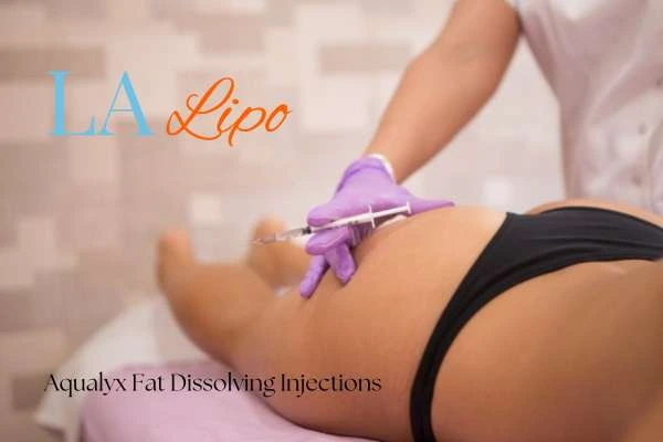 Woman having fat dissolving injections Berkshire on thighs