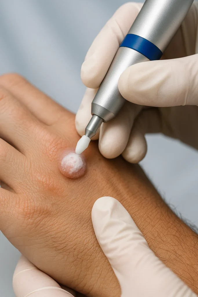 example of wart removal Berkshire using cryopen