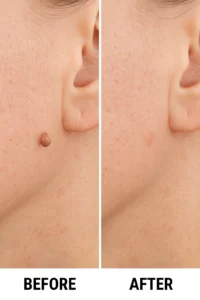Skin tags removal Berkshire before and after