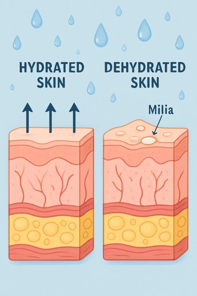The importance of hydration and milia production Berkshire