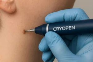 Person receiving skin tag removal Berkshire